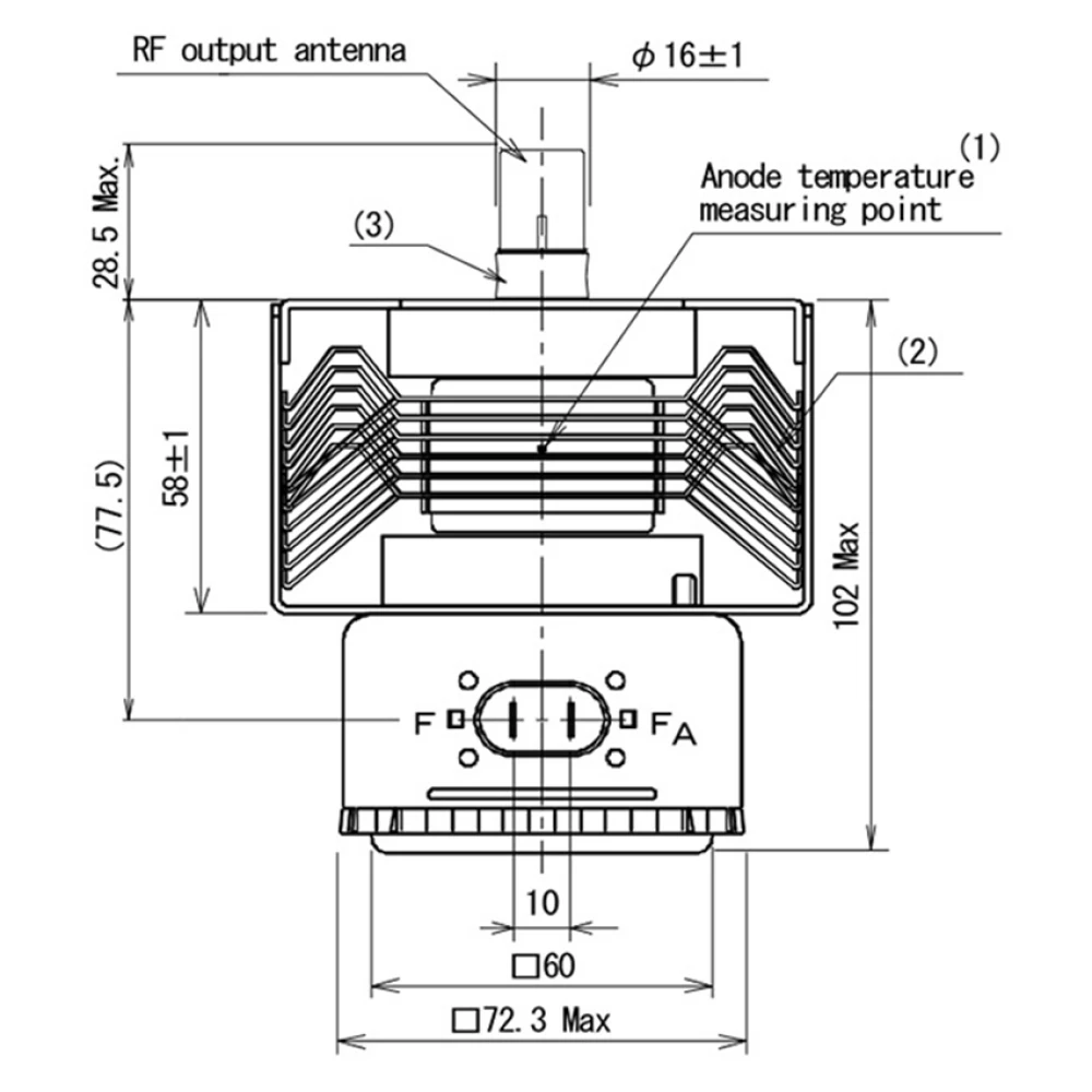 1000W Long Leg Air-cooled Fixe - đánh giá và giá Microwave Oven